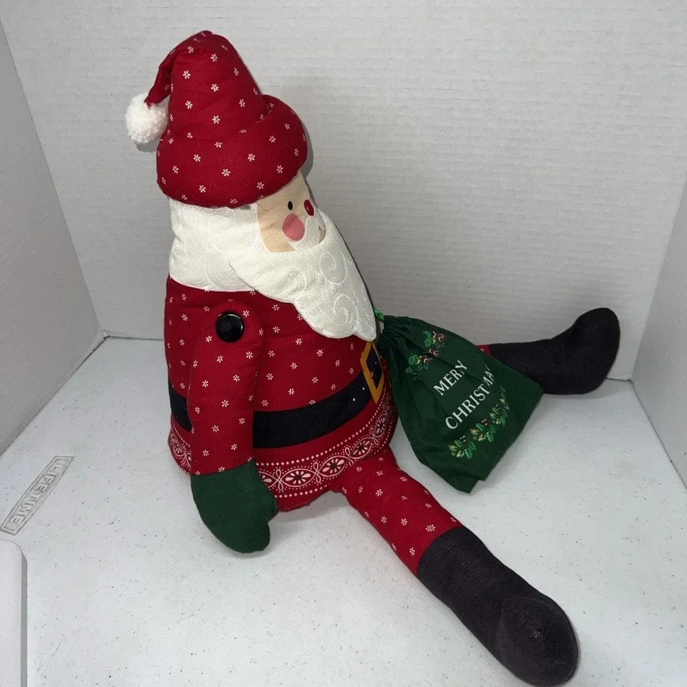 Vintage Handmade Santa Claus Christmas Stuffed Decor Cottage Mary Engelbright